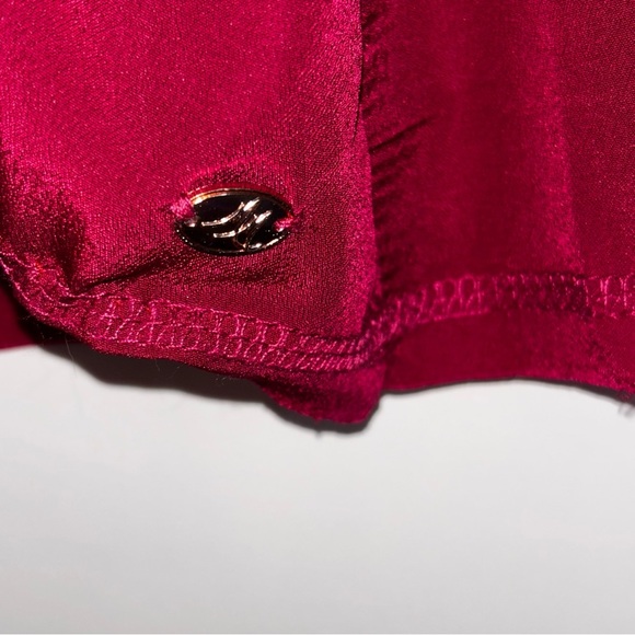 Melissa McCarthyxSeven7 Women’s Large Tunic Top Cowl Neck Red Modal Long Sleeve - Picture 9 of 11